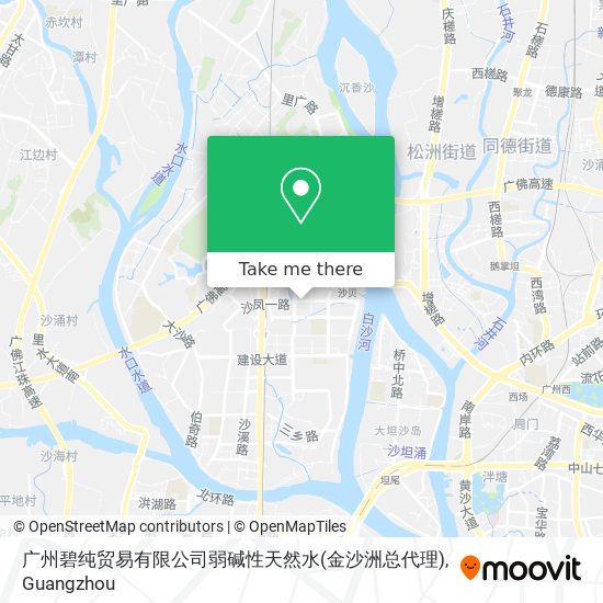 广州碧纯贸易有限公司弱碱性天然水(金沙洲总代理) map