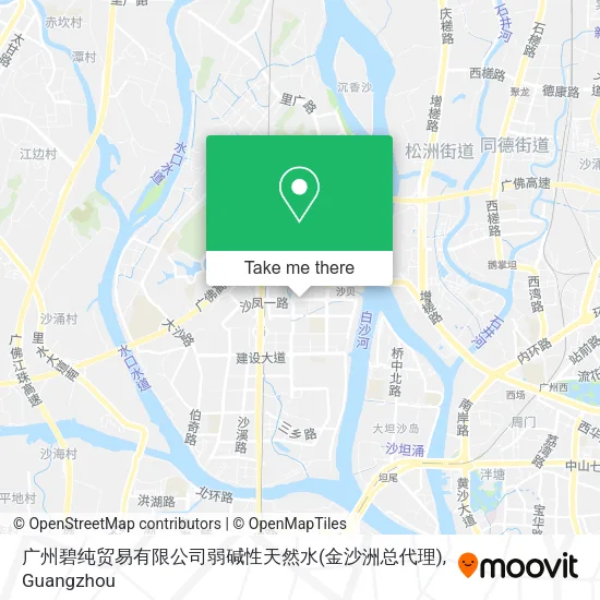 广州碧纯贸易有限公司弱碱性天然水(金沙洲总代理) map