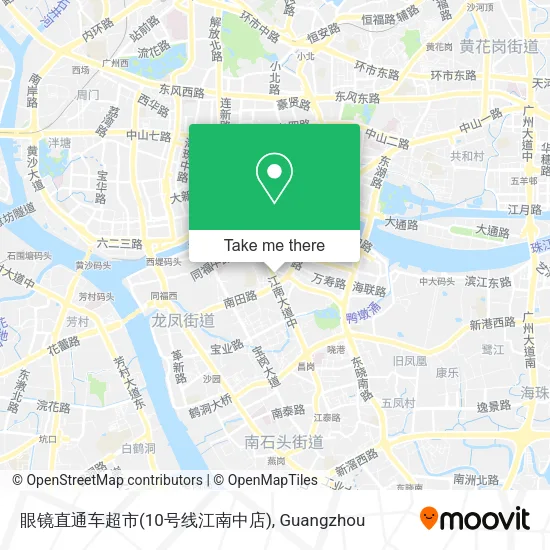 眼镜直通车超市(10号线江南中店) map