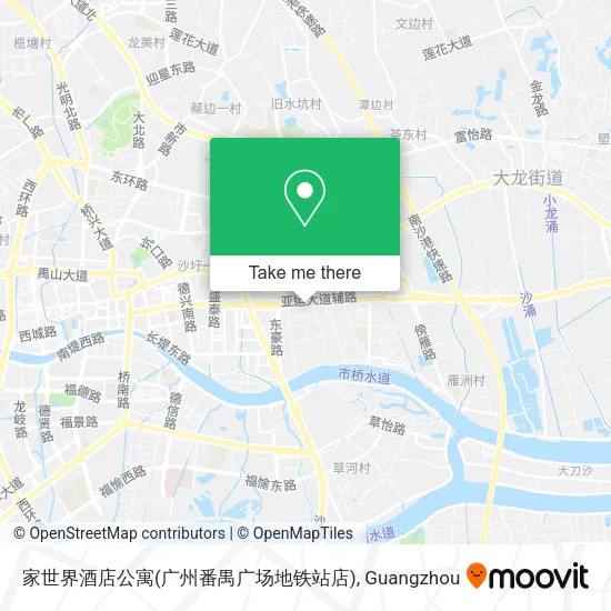 家世界酒店公寓(广州番禺广场地铁站店) map