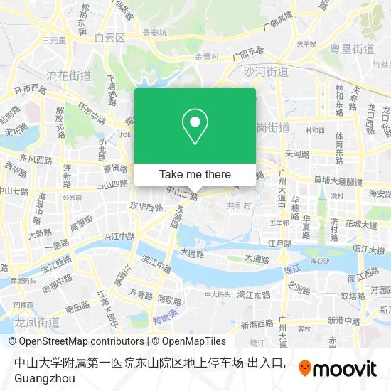 中山大学附属第一医院东山院区地上停车场-出入口 map