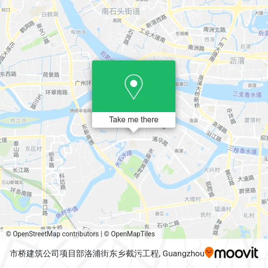 市桥建筑公司项目部洛浦街东乡截污工程 map
