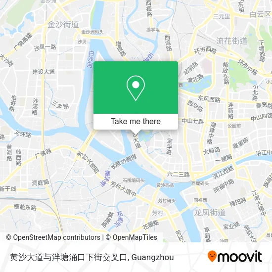 黄沙大道与泮塘涌口下街交叉口 map