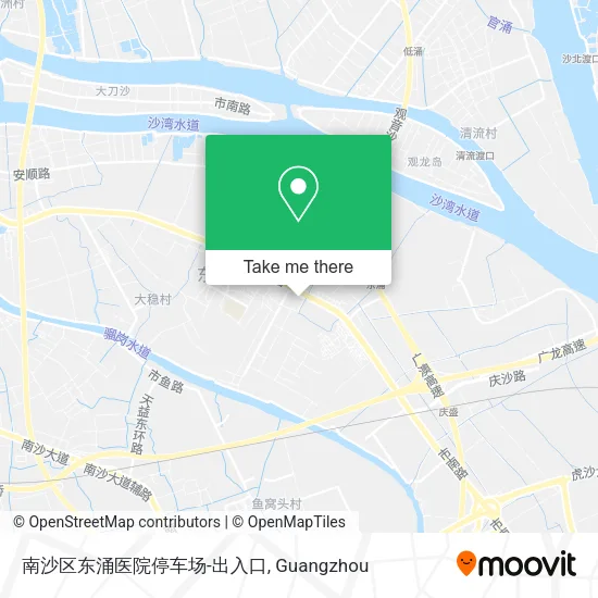 南沙区东涌医院停车场-出入口 map