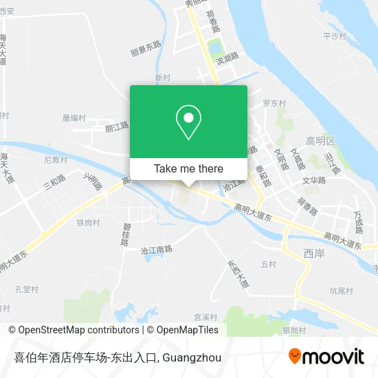 喜伯年酒店停车场-东出入口 map