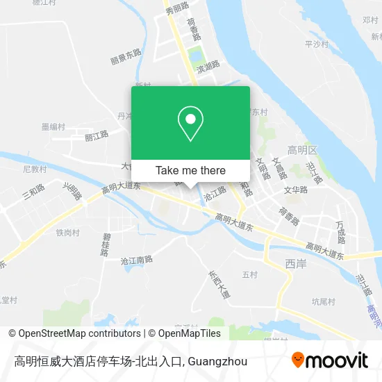 高明恒威大酒店停车场-北出入口 map