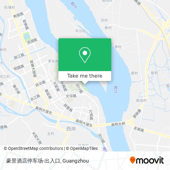 豪景酒店停车场-出入口 map