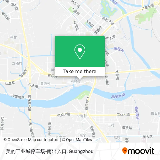 美的工业城停车场-南出入口 map