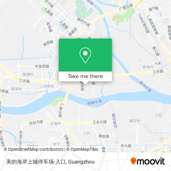 美的海岸上城停车场-入口 map