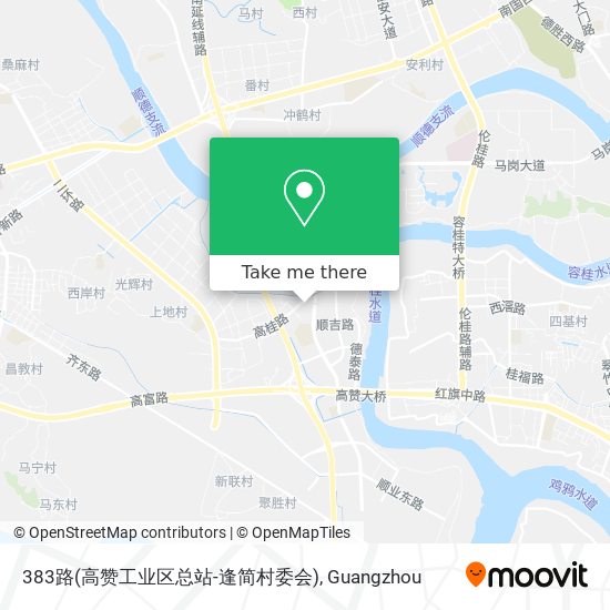 383路(高赞工业区总站-逢简村委会) map