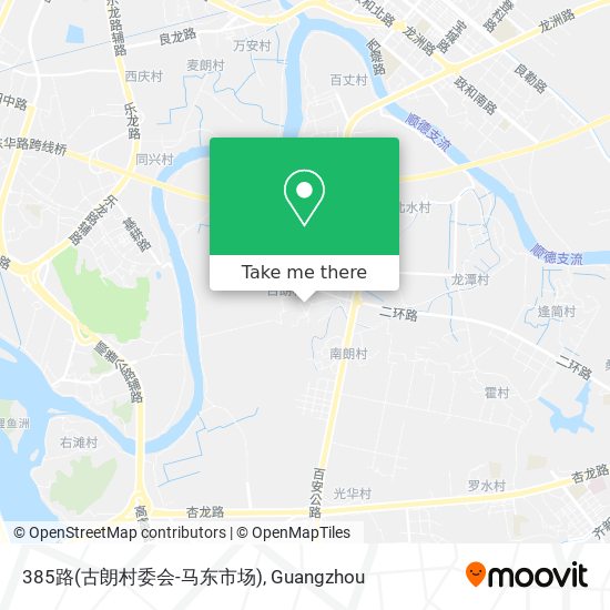 385路(古朗村委会-马东市场) map