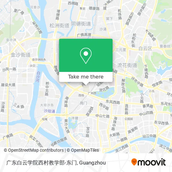 广东白云学院西村教学部-东门 map