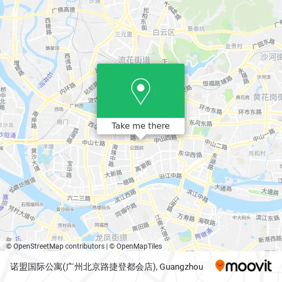 诺盟国际公寓(广州北京路捷登都会店) map