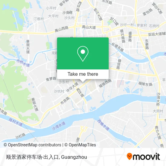 顺景酒家停车场-出入口 map