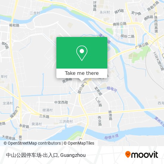 中山公园停车场-出入口 map