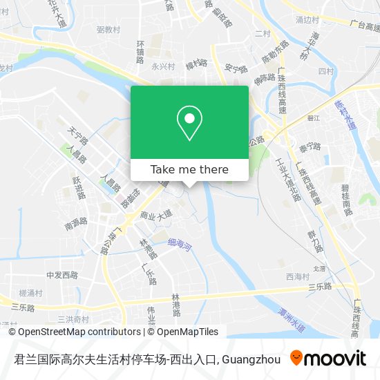 君兰国际高尔夫生活村停车场-西出入口 map