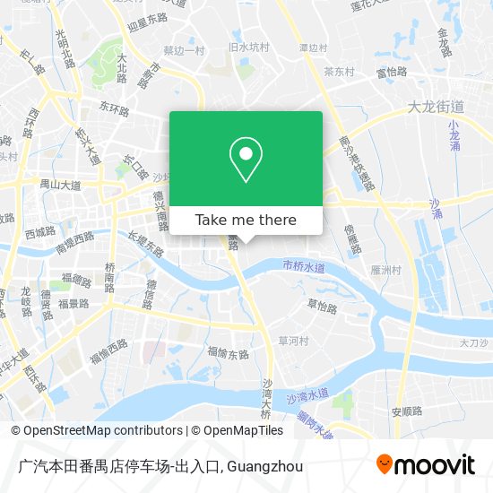 广汽本田番禺店停车场-出入口 map