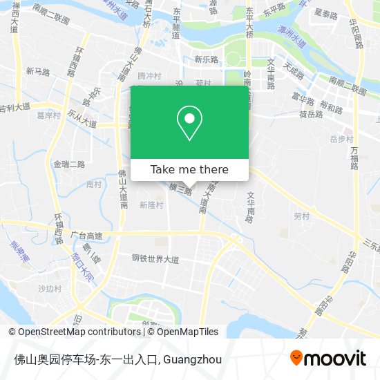 佛山奥园停车场-东一出入口 map