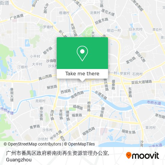 广州市番禺区政府桥南街再生资源管理办公室 map
