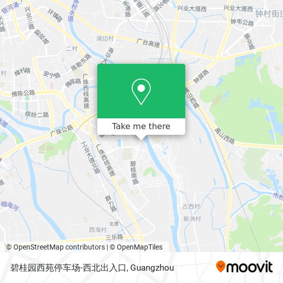 碧桂园西苑停车场-西北出入口 map
