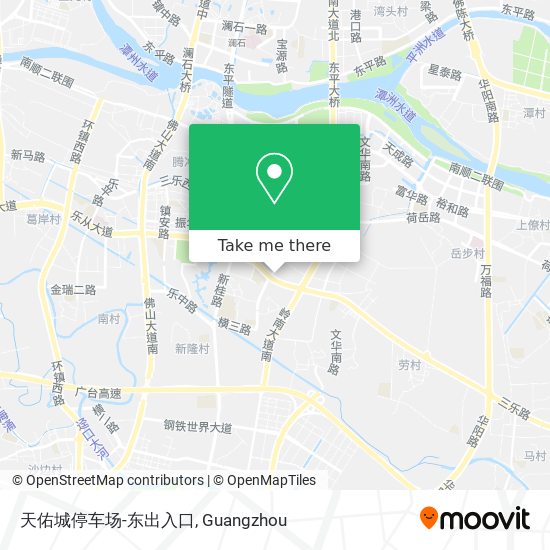 天佑城停车场-东出入口 map