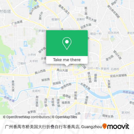 广州番禺市桥美国大行折叠自行车番禺店 map