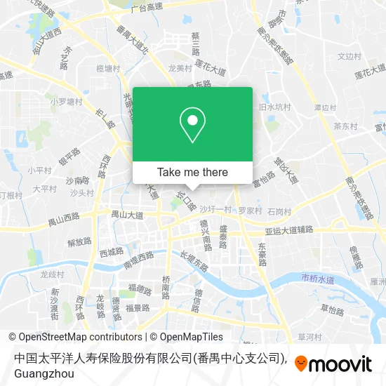中国太平洋人寿保险股份有限公司(番禺中心支公司) map