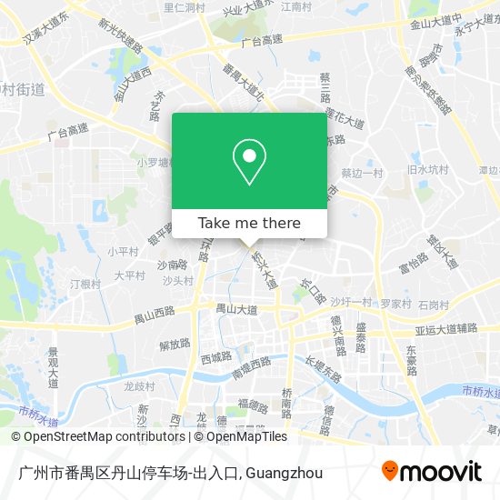 广州市番禺区丹山停车场-出入口 map