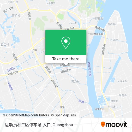 运动员村二区停车场-入口 map
