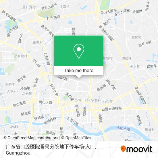 广东省口腔医院番禺分院地下停车场-入口 map