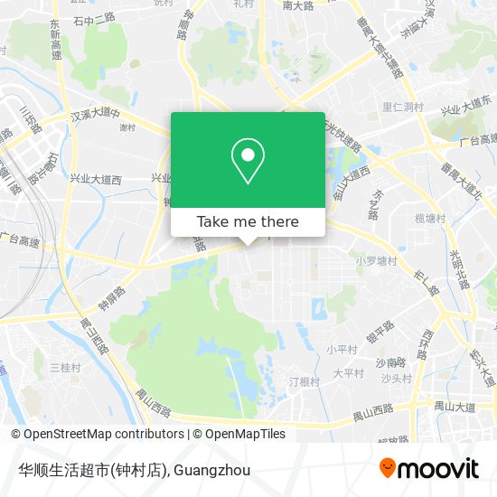 华顺生活超市(钟村店) map
