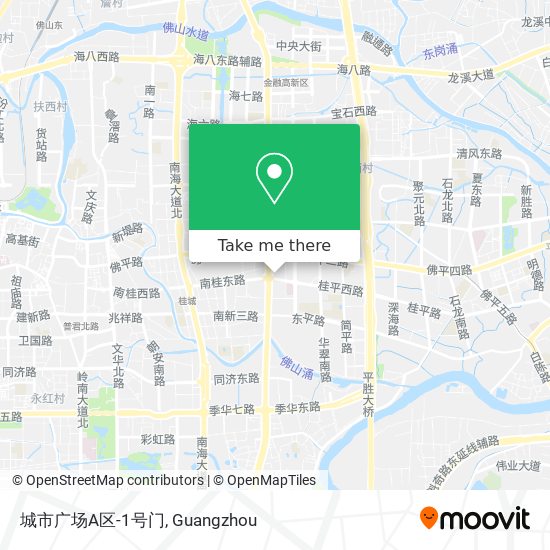 城市广场A区-1号门 map