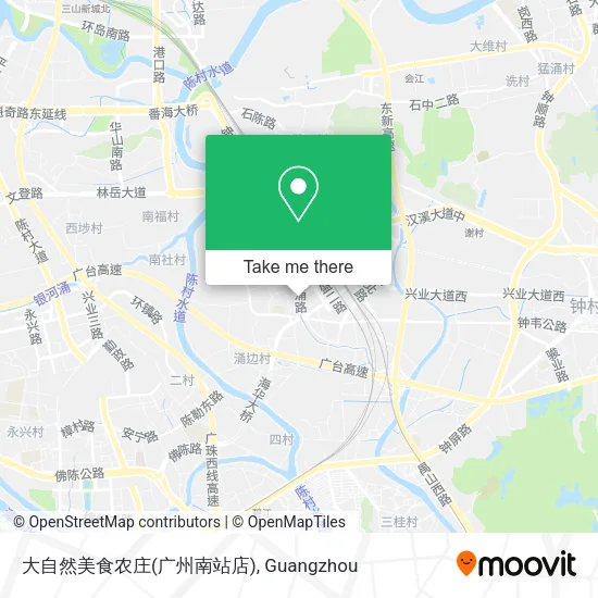 大自然美食农庄(广州南站店) map