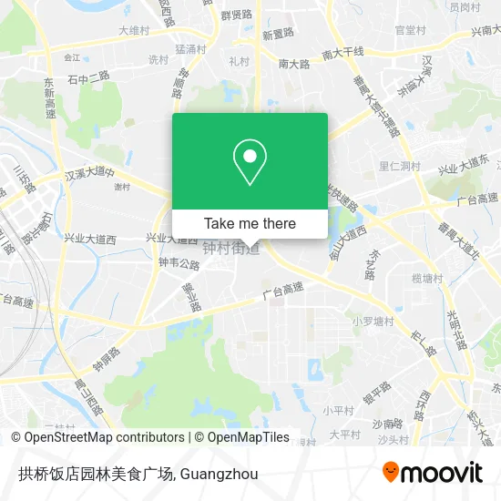 拱桥饭店园林美食广场 map