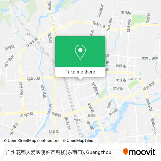 广州花都人爱医院妇产科楼(东南门) map