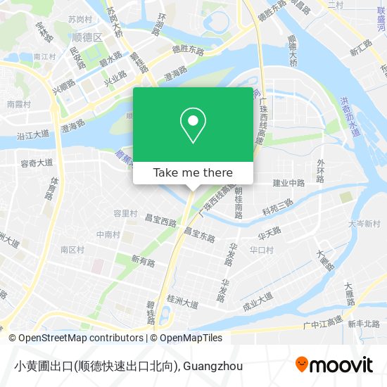 小黄圃出口(顺德快速出口北向) map