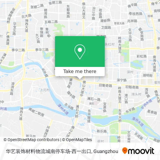 华艺装饰材料物流城南停车场-西一出口 map