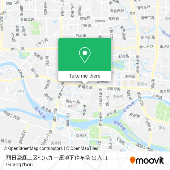 丽日豪庭二区七八九十座地下停车场-出入口 map