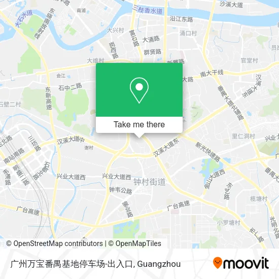 广州万宝番禺基地停车场-出入口 map