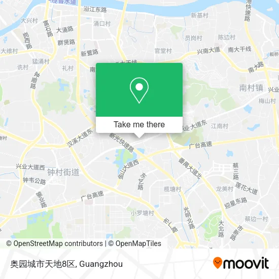 奥园城市天地8区 map