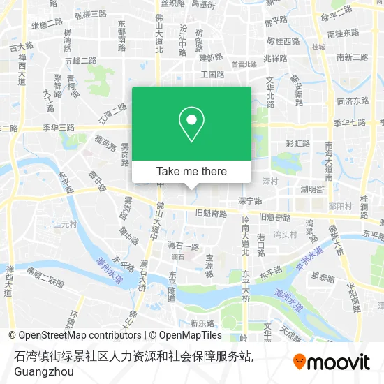 石湾镇街绿景社区人力资源和社会保障服务站 map