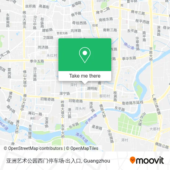亚洲艺术公园西门停车场-出入口 map
