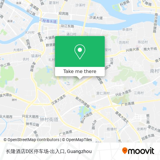 长隆酒店D区停车场-出入口 map