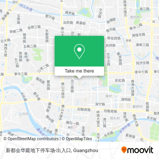 新都会华庭地下停车场-出入口 map