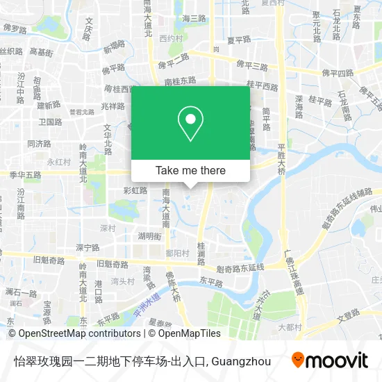 怡翠玫瑰园一二期地下停车场-出入口 map