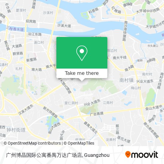 广州博晶国际公寓番禺万达广场店 map