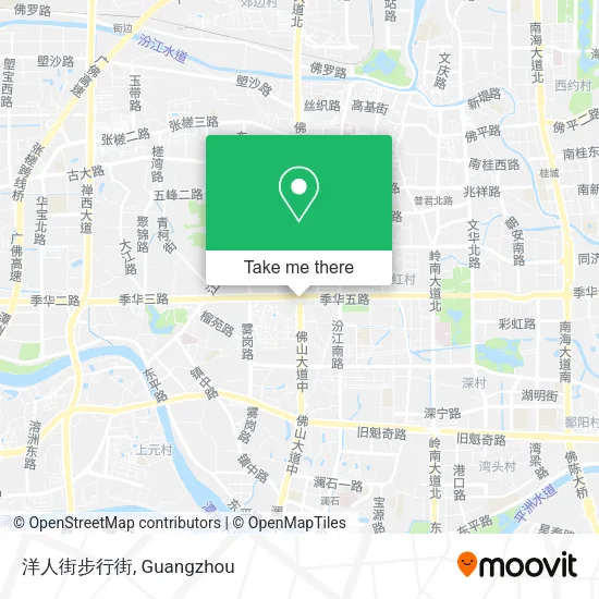 洋人街步行街 map