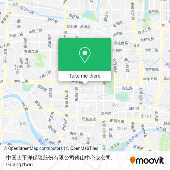 中国太平洋保险股份有限公司佛山中心支公司 map