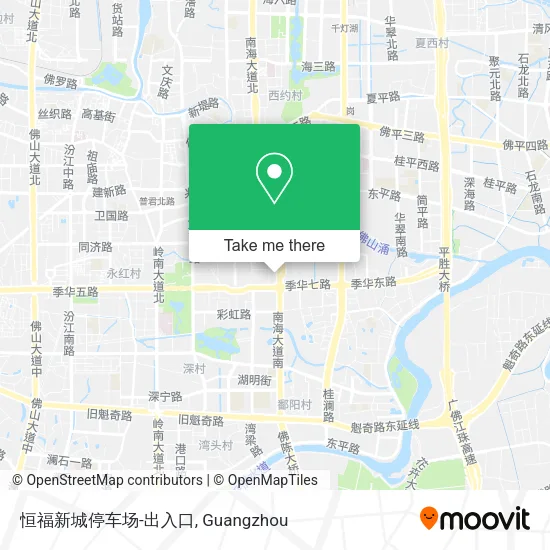 恒福新城停车场-出入口 map