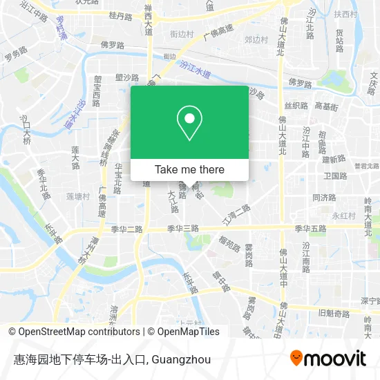 惠海园地下停车场-出入口 map